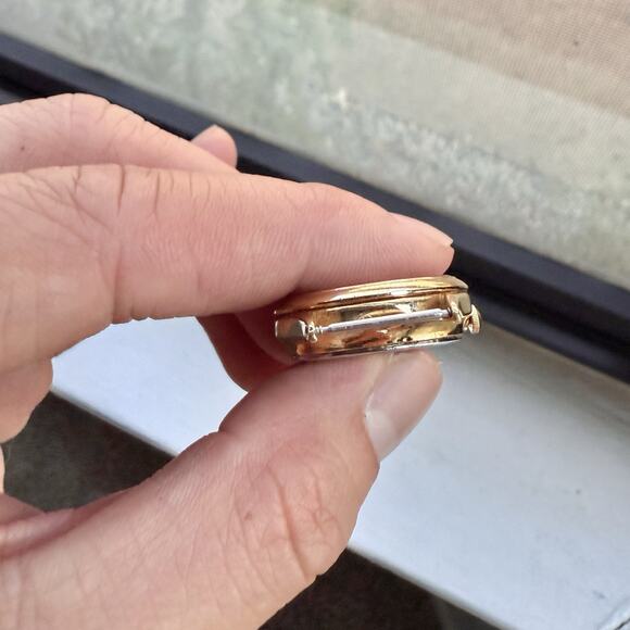 Seiko Moonphase Watch Women's 24mm Champagne Dial Gold Tone 2A24-0048 - Untested - Picture 7 of 9